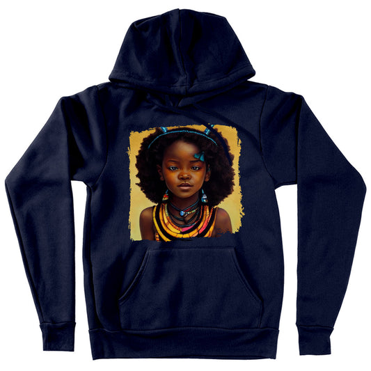 Princess Print Hooded Sweatshirt – African Girl Hoodie – Graphic Hoodie