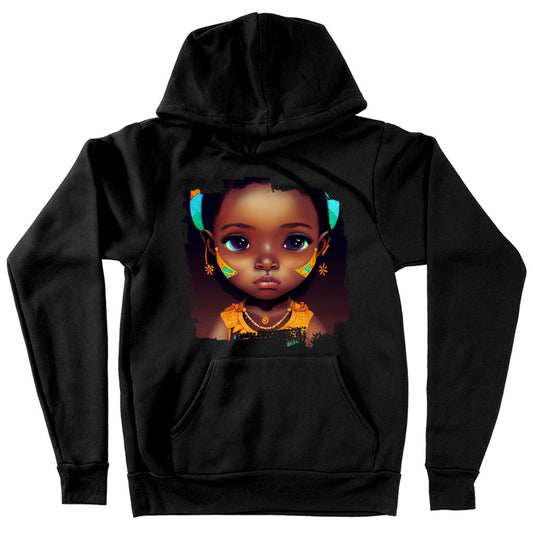 Cute Princess Hooded Sweatshirt – African Hoodie – Artwork Hoodie