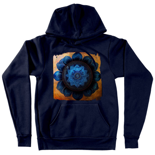 Lotus Flower Hooded Sweatshirt - Mandala Hoodie - Artwork Hoodie