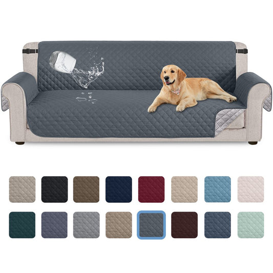 100% Waterproof Sofa Cover Non Slip Couch Cover Machine Washable Slipcover Leakproof Furniture Protector for Dogs Kids Pets, Dark Gray, Sofa