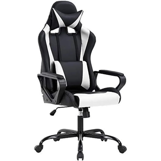 Bestoffice High-Back Gaming Chair PC Office Chair Computer Racing Chair PU Desk Task Chair Ergonomic Executive Swivel Rolling